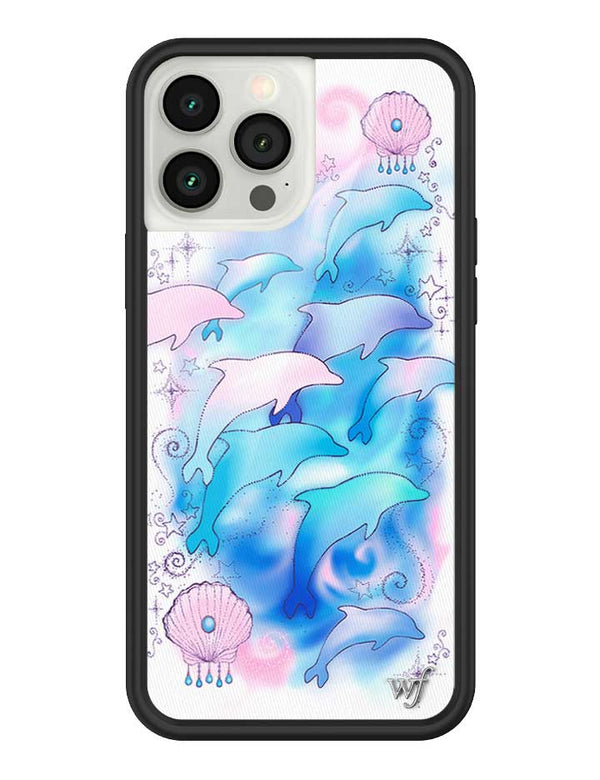 Wildflower iPhone case 13 Pro Max Dolphin Dreams Blue Cute