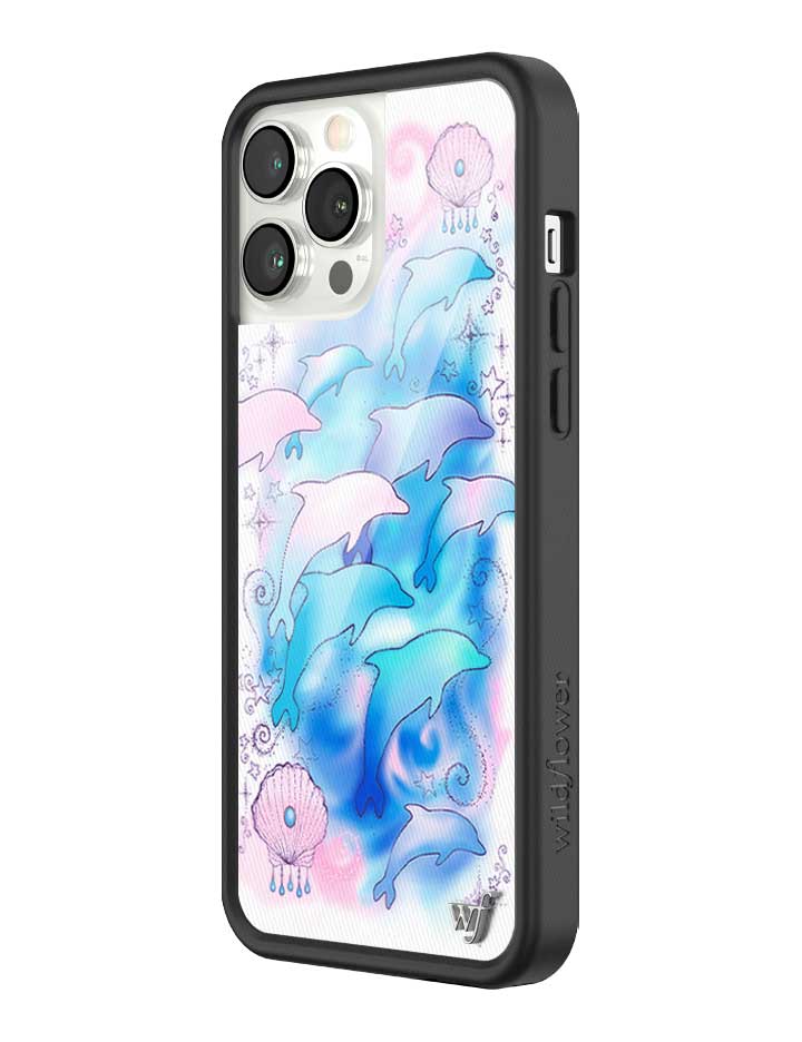 Wildflower iPhone case 13 Pro Max Dolphin Dreams Blue Cute