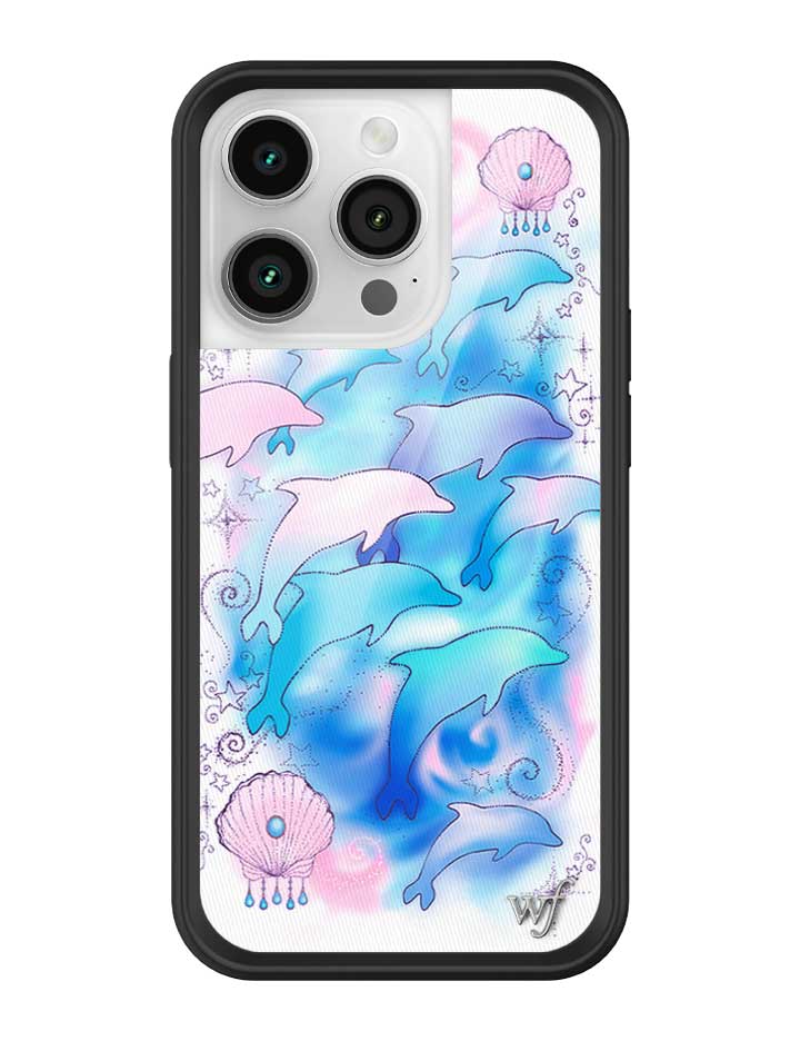 Wildflower iPhone case 14 Pro Dolphin Dreams Blue Cute