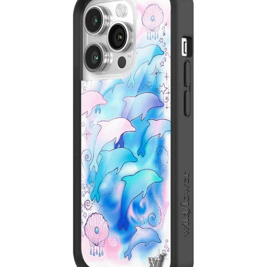 Wildflower iPhone case 14 Pro Dolphin Dreams Blue Cute