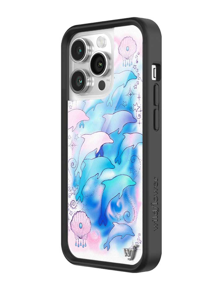 Wildflower iPhone case 14 Pro Dolphin Dreams Blue Cute