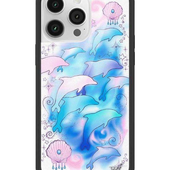 Wildflower iPhone case 14 Pro Max Dolphin Dreams Blue Cute
