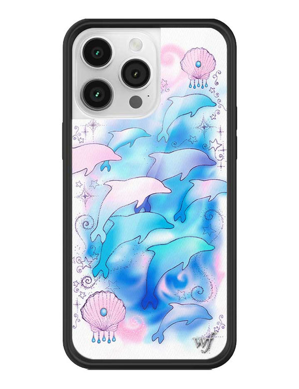 Wildflower iPhone case 14 Pro Max Dolphin Dreams Blue Cute