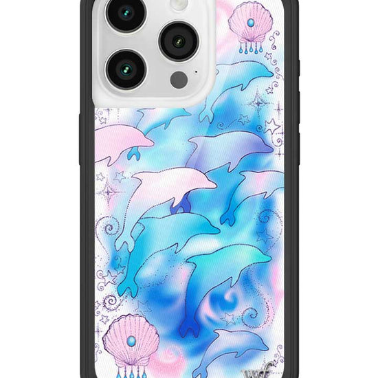 Wildflower iPhone case 15 Pro Dolphin Dreams Blue Cute