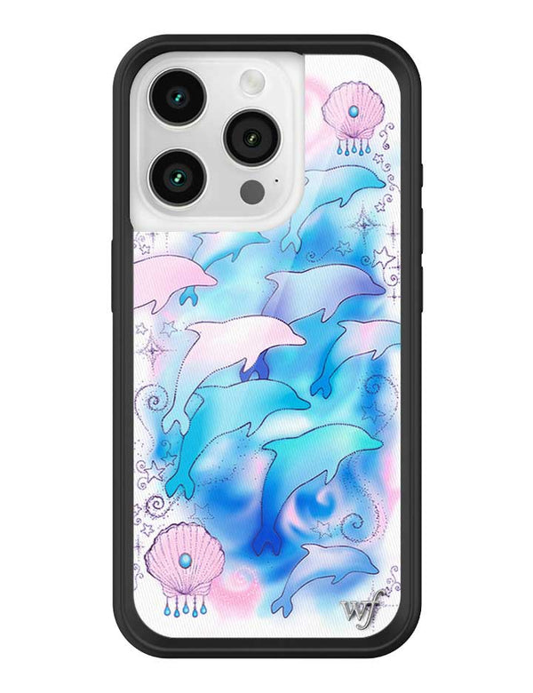 Wildflower iPhone case 15 Pro Dolphin Dreams Blue Cute