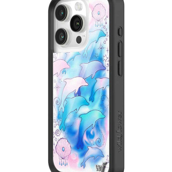 Wildflower iPhone case 15 Pro Dolphin Dreams Blue Cute