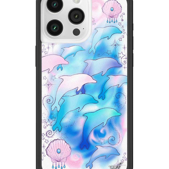 Wildflower iPhone case 15 Pro Max Dolphin Dreams Blue Cute