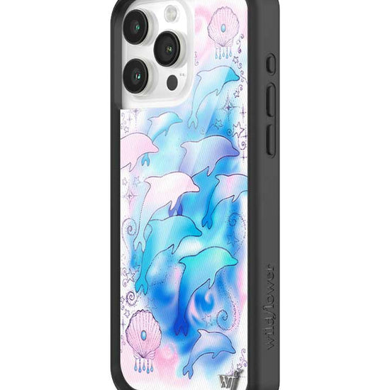 Wildflower iPhone case 15 Pro Max Dolphin Dreams Blue Cute