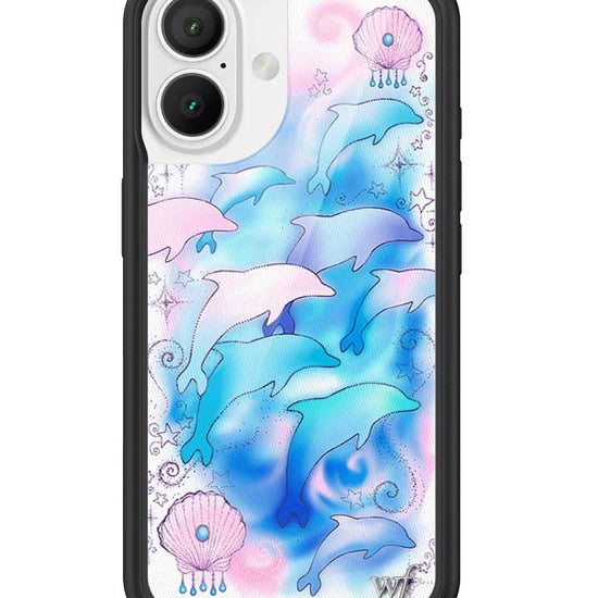 Wildflower iPhone case 16 Dolphin Dreams Blue Cute