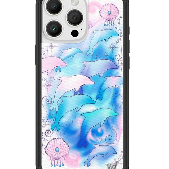 Wildflower iPhone case 16 Pro Max Dolphin Dreams Blue Cute