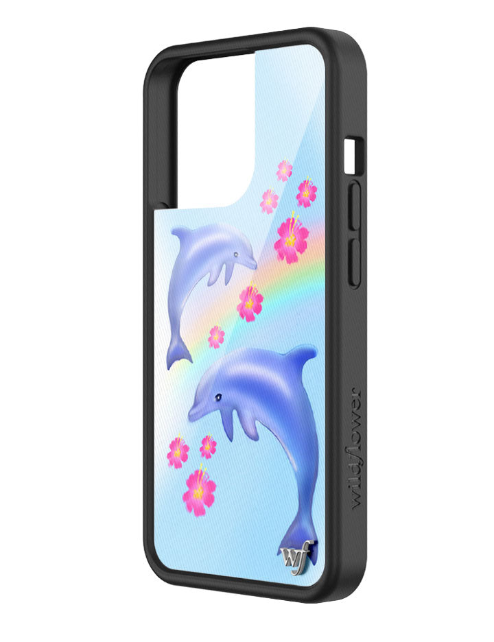 Wildflower Dolphin Love iPhone 13 Pro Case