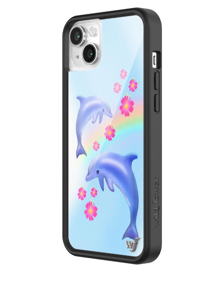 Wildflower Dolphin Love iPhone 14 Plus Case