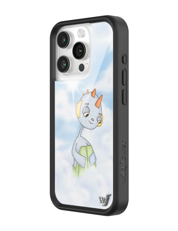 Wildflower iPhone case 15 Pro Drew Blue Clouds Pink Cute