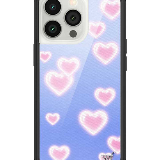 Wildflower iPhone case 13 Pro Dreamy Hearts Blue Pink Cute
