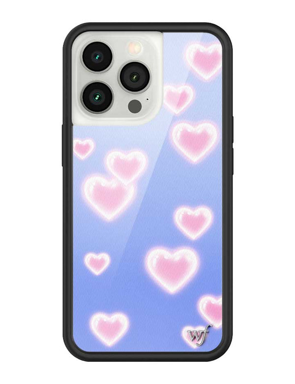 Wildflower iPhone case 13 Pro Dreamy Hearts Blue Pink Cute