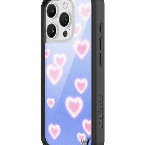 Wildflower iPhone case 16 Pro Dreamy Hearts Blue Pink Cute