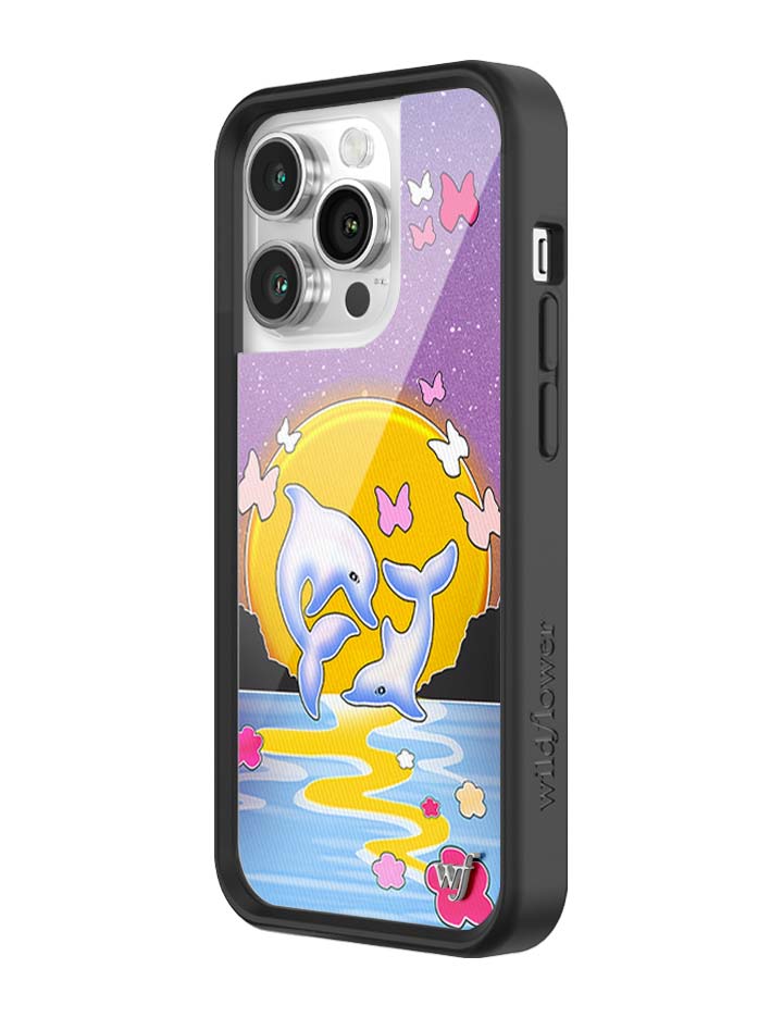 Wildflower iPhone case 14 Pro Dolphin Sunset Animals Cute