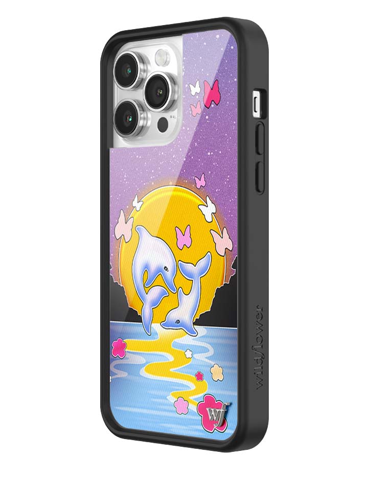 Wildflower iPhone case 14 Pro Max Dolphin Sunset Animals Cute