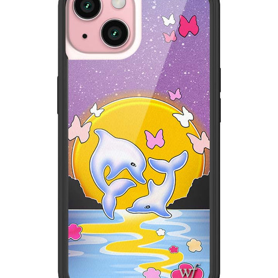 Wildflower iPhone case 15 Dolphin Sunset Animals Cute