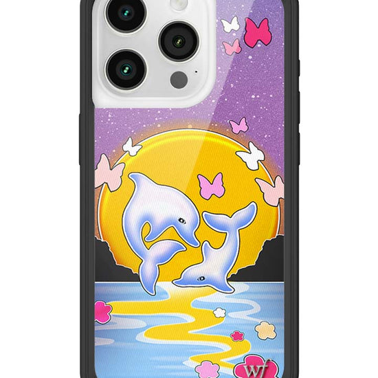 Wildflower iPhone case 15 Pro Dolphin Sunset Animals Cute
