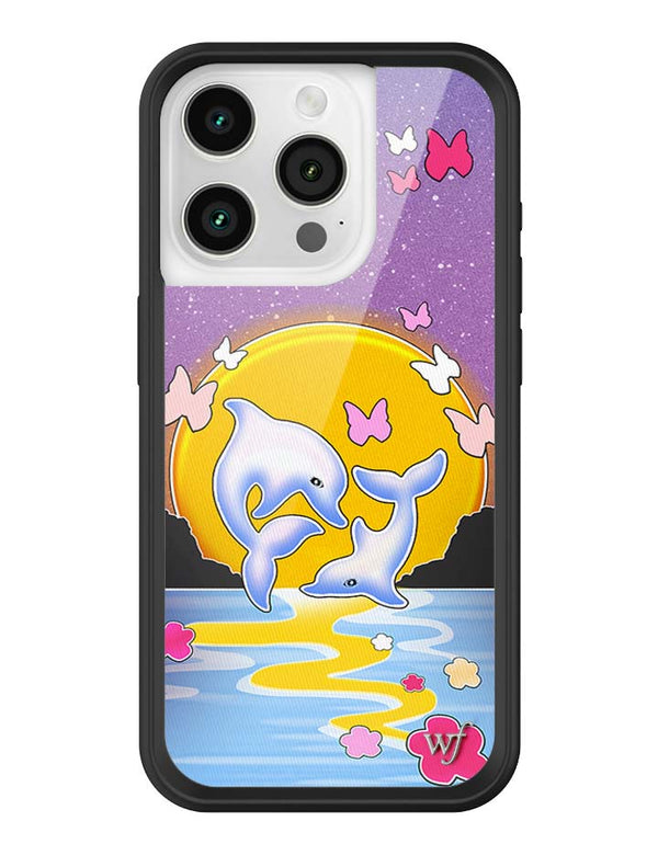Wildflower iPhone case 15 Pro Dolphin Sunset Animals Cute