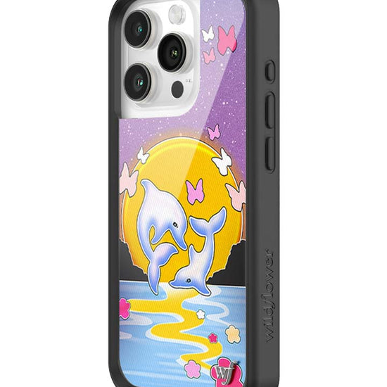 Wildflower iPhone case 15 Pro Dolphin Sunset Animals Cute