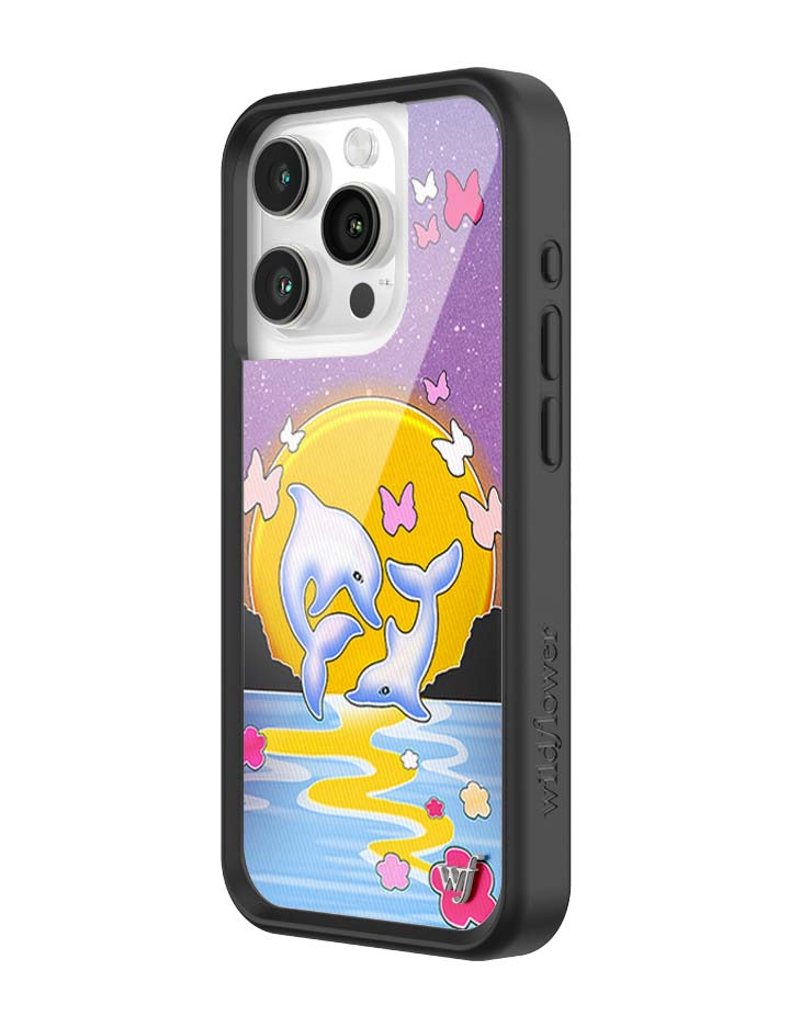 Wildflower iPhone case 15 Pro Dolphin Sunset Animals Cute