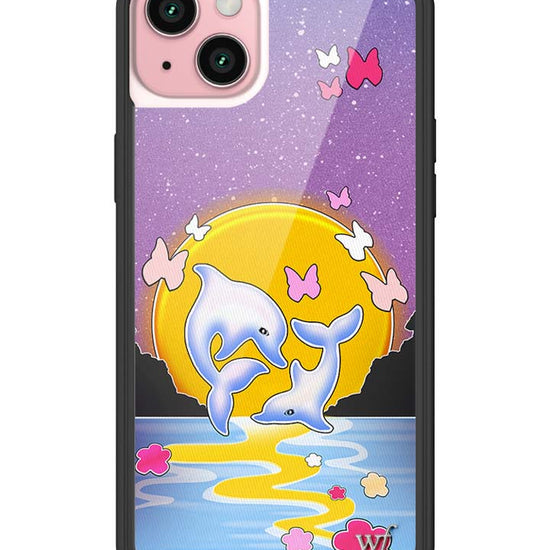 Wildflower iPhone case 15 Plus Dolphin Sunset Animals Cute