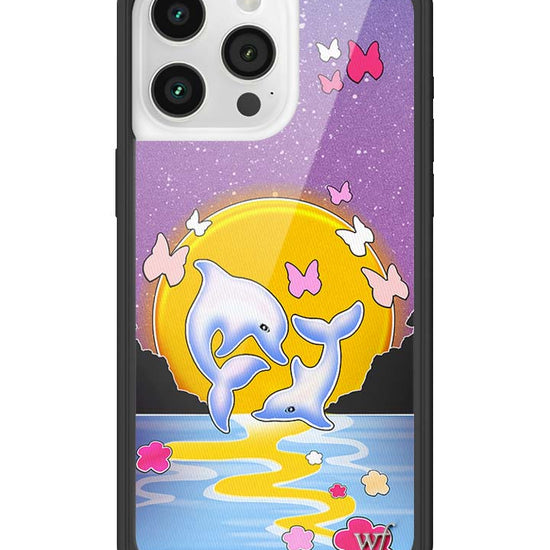 Wildflower iPhone case 15 Pro Max Dolphin Sunset Animals Cute