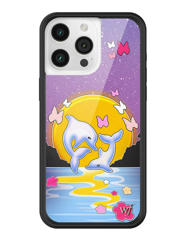 Wildflower iPhone case 15 Pro Max Dolphin Sunset Animals Cute
