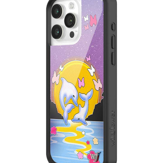 Wildflower iPhone case 15 Pro Max Dolphin Sunset Animals Cute