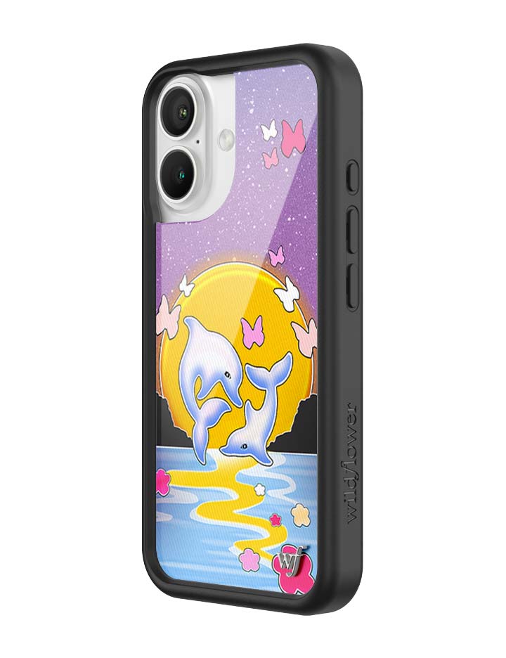 Wildflower iPhone case 16 Dolphin Sunset Animals Cute