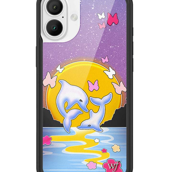 Wildflower iPhone case 16 Plus Dolphin Sunset Animals Cute