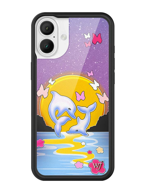 Wildflower iPhone case 16 Plus Dolphin Sunset Animals Cute