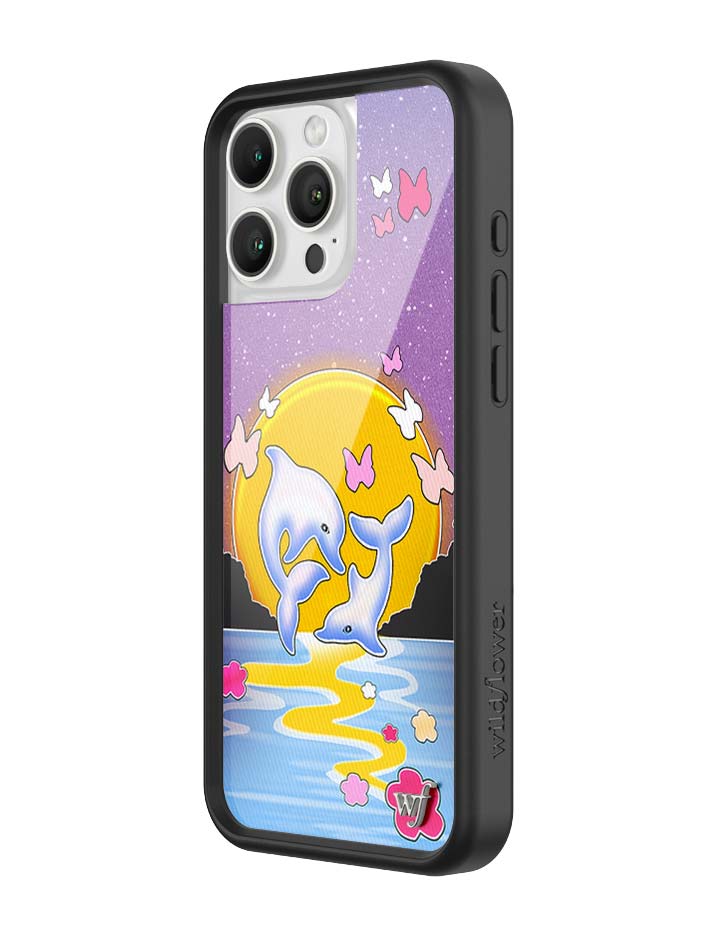 Wildflower iPhone case 16 Pro Max Dolphin Sunset Animals Cute