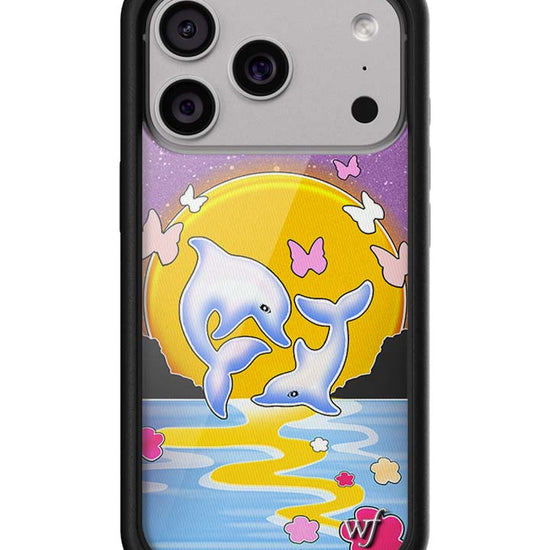 Wildflower iPhone case 17 Pro Dolphin Sunset Animals Cute