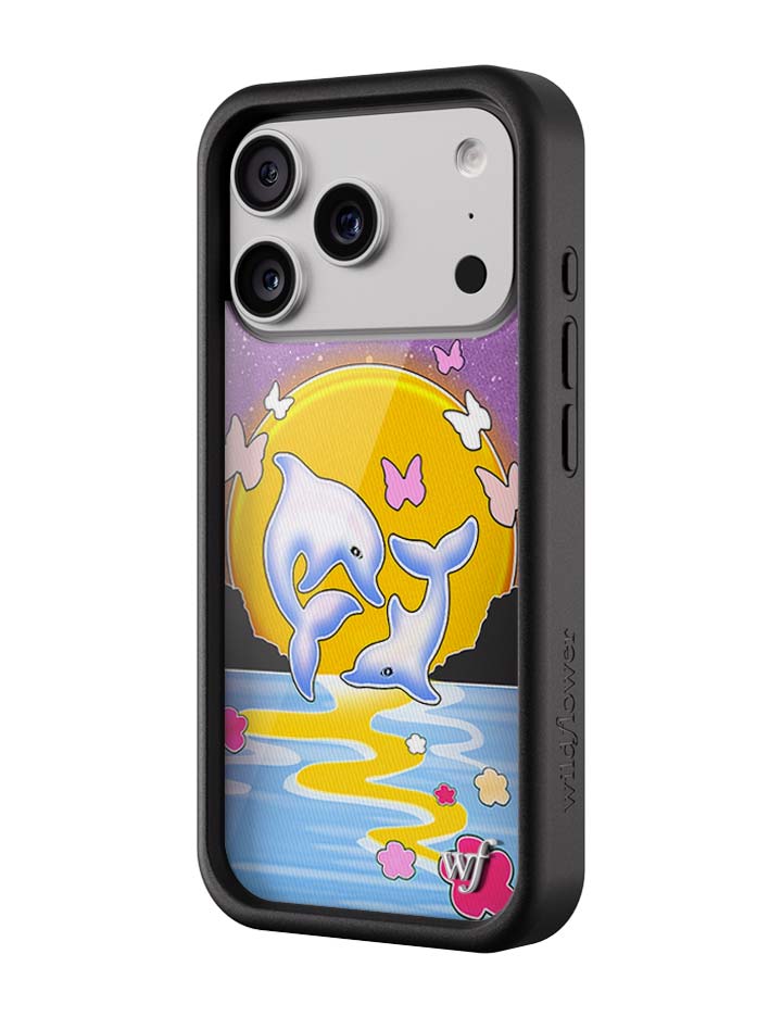 Wildflower iPhone case 17 Pro Dolphin Sunset Animals Cute