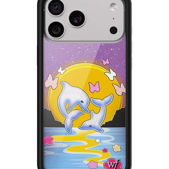 Wildflower iPhone case 18 Pro Max Dolphin Sunset Animals Cute