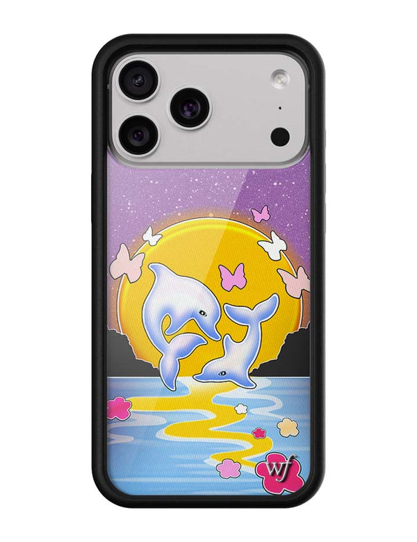 Wildflower iPhone case 18 Pro Max Dolphin Sunset Animals Cute
