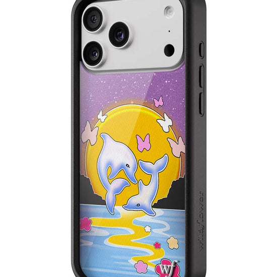 Wildflower iPhone case 18 Pro Max Dolphin Sunset Animals Cute
