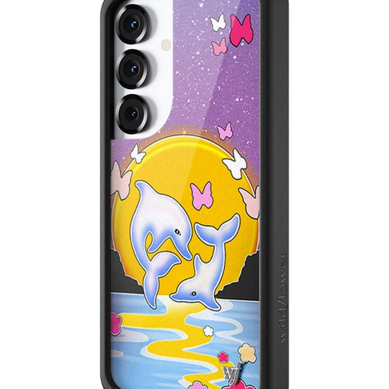 Wildflower Galaxy S25 case Dolphin Sunset Animals Cute
