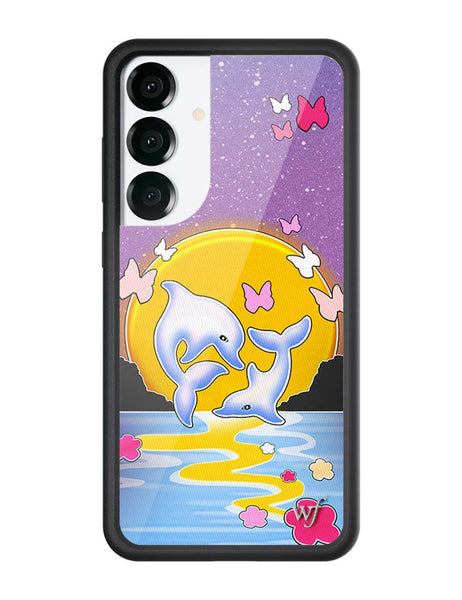 Wildflower Dolphin Sunset Galaxy S25 Case Galaxy S25