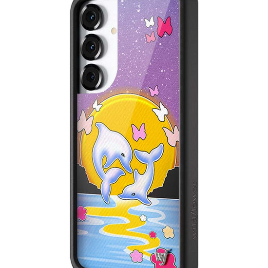 Wildflower Galaxy S25 case Plus Dolphin Sunset Animals Cute