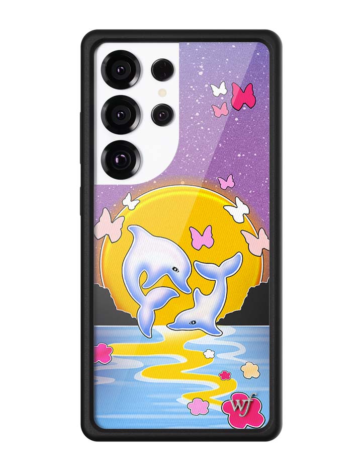 Wildflower Galaxy S25 case Ultra Dolphin Sunset Animals Cute