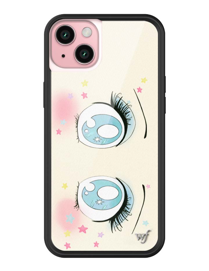 Wildflower iPhone case 15 Plus Sandy Liang Starry Eyes White Blue Cute