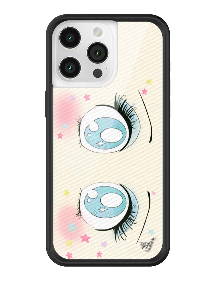 Wildflower iPhone case 15 Pro Max Sandy Liang Starry Eyes White Blue Cute