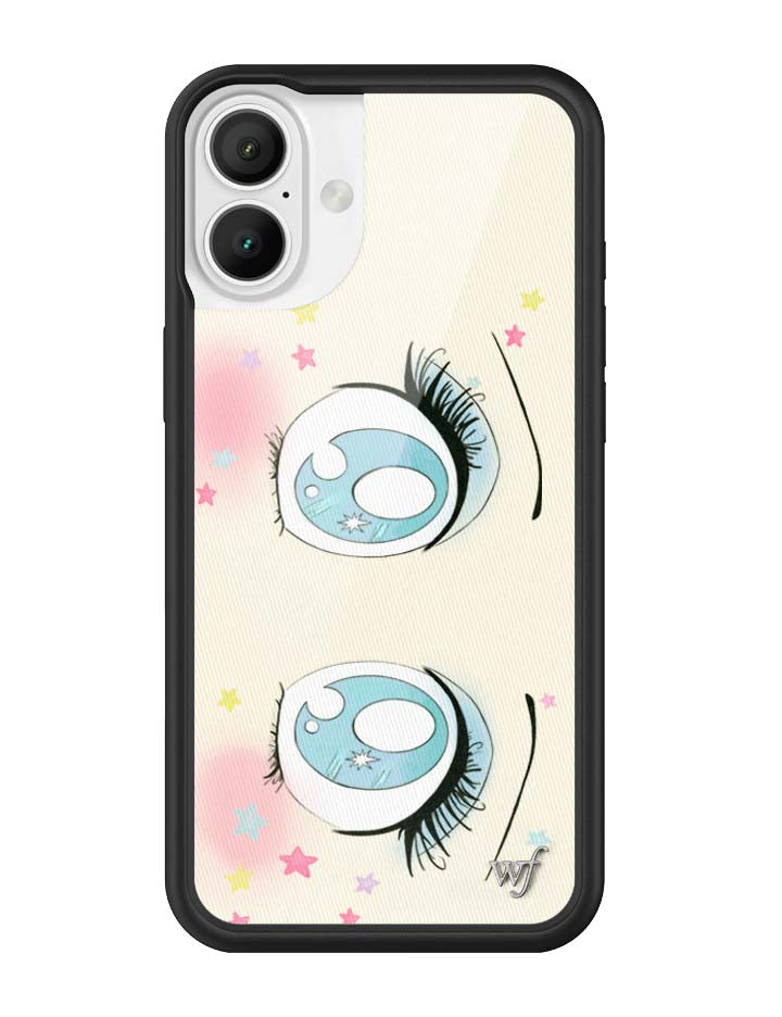 Wildflower iPhone case 16 Plus Sandy Liang Starry Eyes White Blue Cute