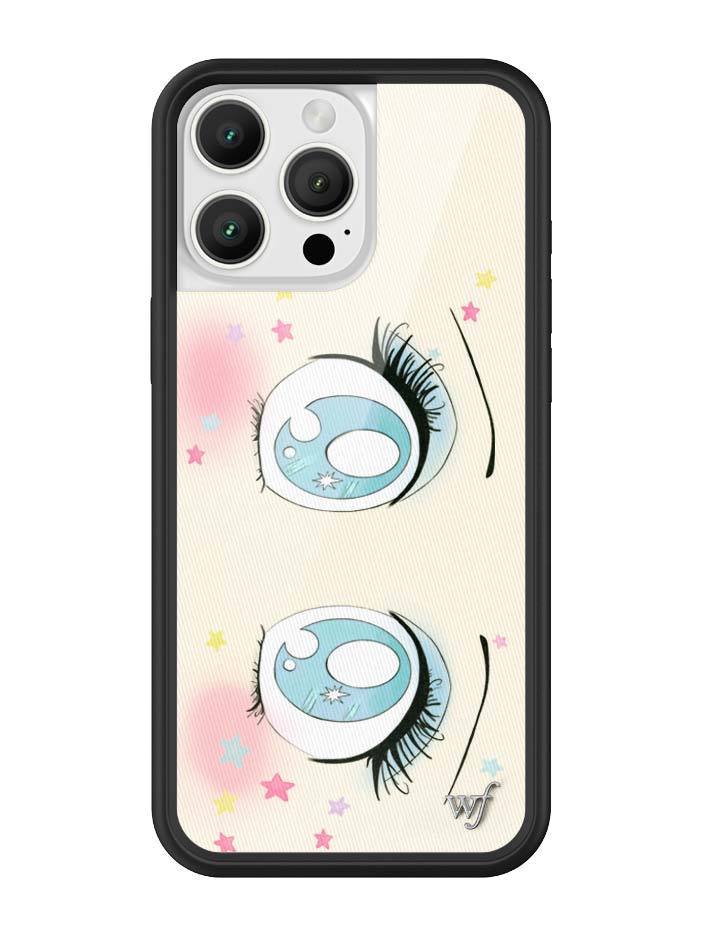 Wildflower iPhone case 16 Pro Max Sandy Liang Starry Eyes White Blue Cute