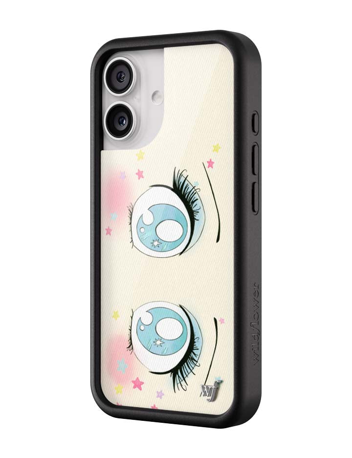 Wildflower iPhone case 17 Sandy Liang Starry Eyes White Blue Cute