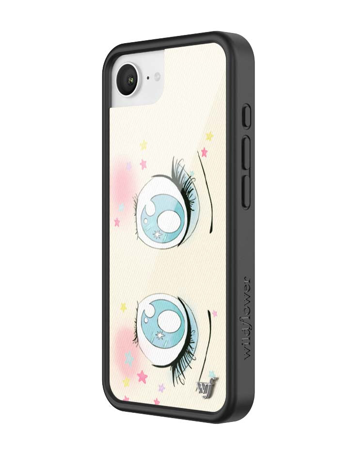 Wildflower iPhone case 17e Sandy Liang Starry Eyes White Blue Cute